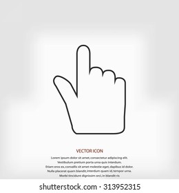 Hand cursor icon