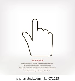 Hand cursor icon