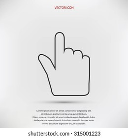 Hand cursor icon