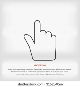 Hand cursor icon