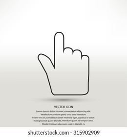 Hand cursor icon