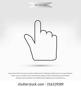 Hand cursor icon