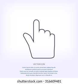 Hand cursor icon