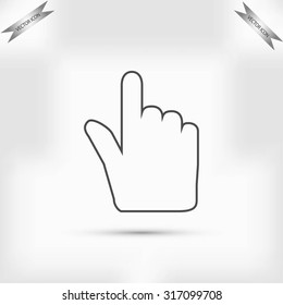 Hand cursor icon