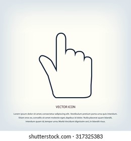 Hand cursor icon