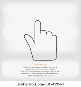 Hand cursor icon