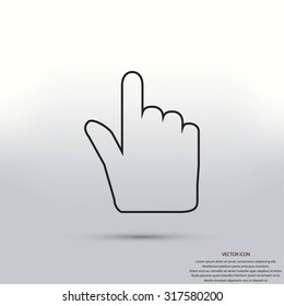 Hand cursor icon