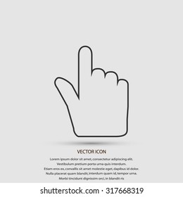 Hand cursor icon