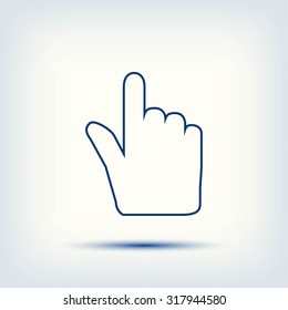 Hand cursor icon