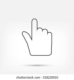 Hand cursor icon