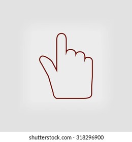 Hand cursor icon