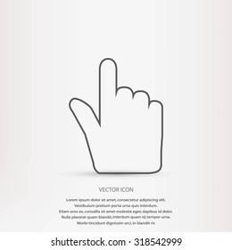 Hand cursor icon