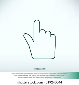 Hand cursor icon