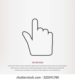 Hand cursor icon