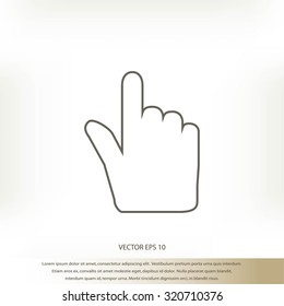 Hand cursor icon