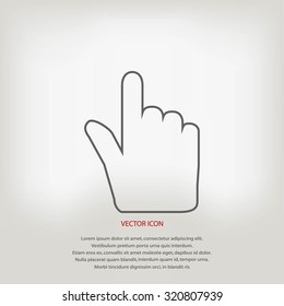 Hand cursor icon