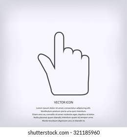 Hand cursor icon