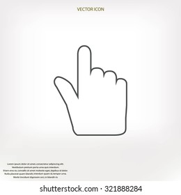 Hand cursor icon