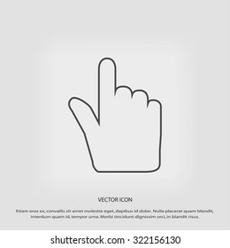 Hand cursor icon