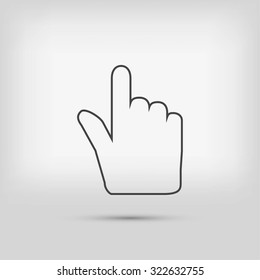 Hand cursor icon