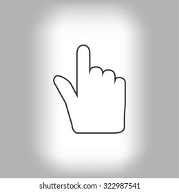 Hand cursor icon