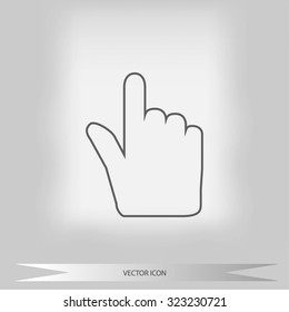 Hand cursor icon