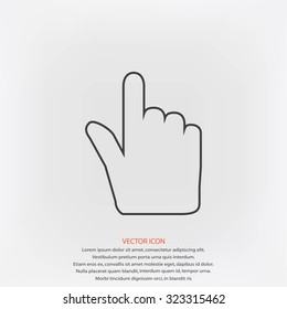 Hand cursor icon