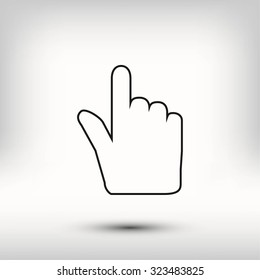 Hand cursor icon