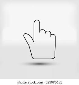 Hand cursor icon