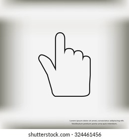 Hand cursor icon