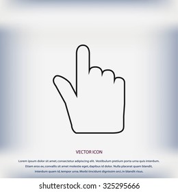 Hand cursor icon