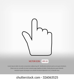 Hand cursor icon