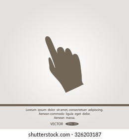 Hand cursor icon