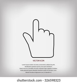 Hand cursor icon