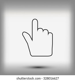 Hand cursor icon