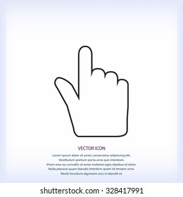 Hand cursor icon