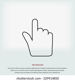 Hand cursor icon