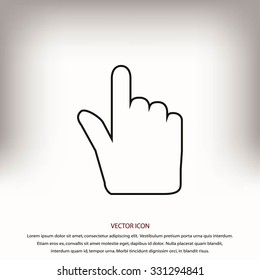 Hand cursor icon