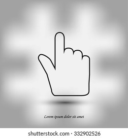 Hand cursor icon