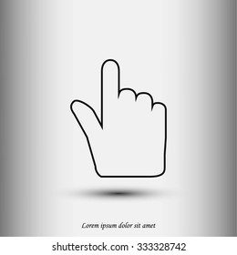 Hand cursor icon