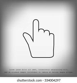 Hand cursor icon