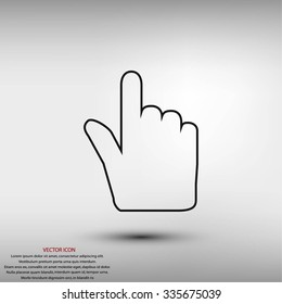 Hand cursor icon