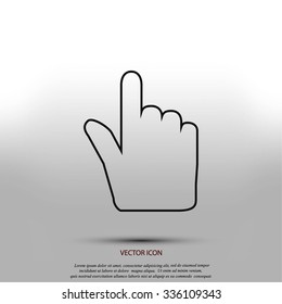 Hand cursor icon