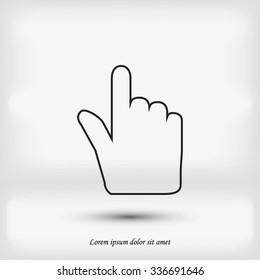 Hand cursor icon