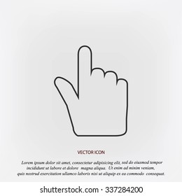 Hand cursor icon