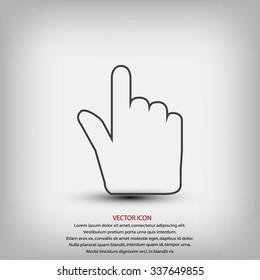 Hand cursor icon