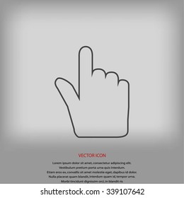 Hand cursor icon