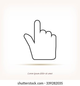 Hand cursor icon