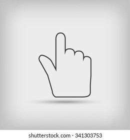 Hand cursor icon