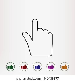 Hand cursor icon